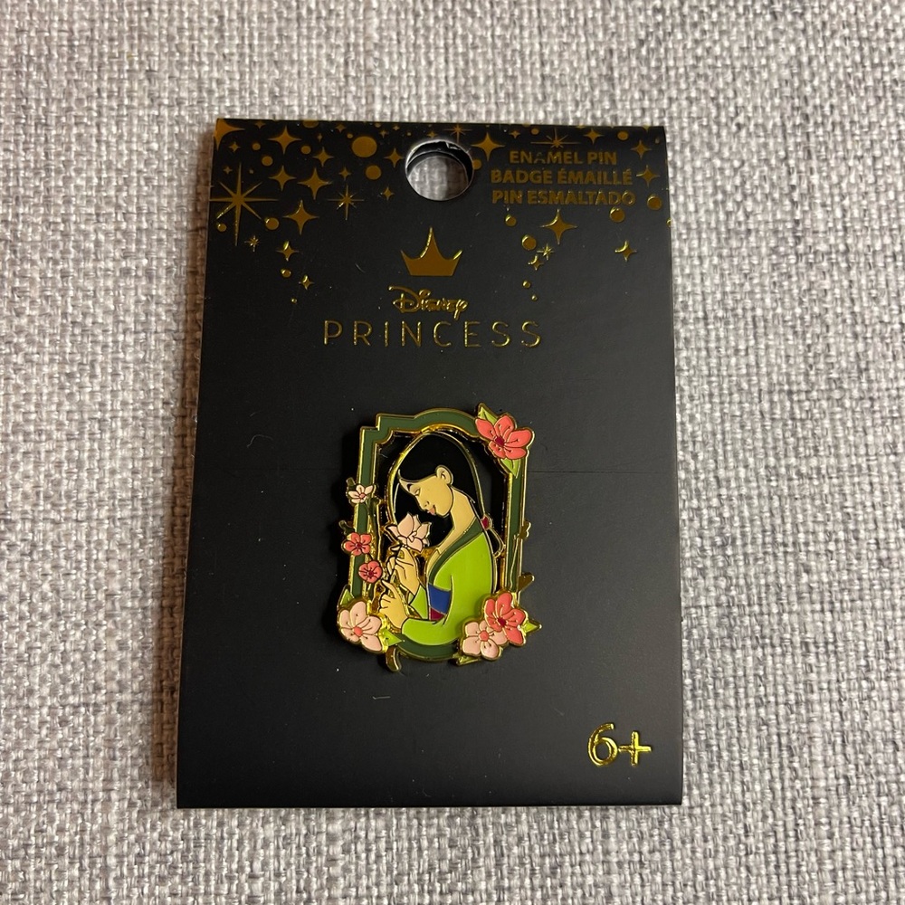 Loungefly Disney Mulan Cherry Blossom Frame Enamel Pin
